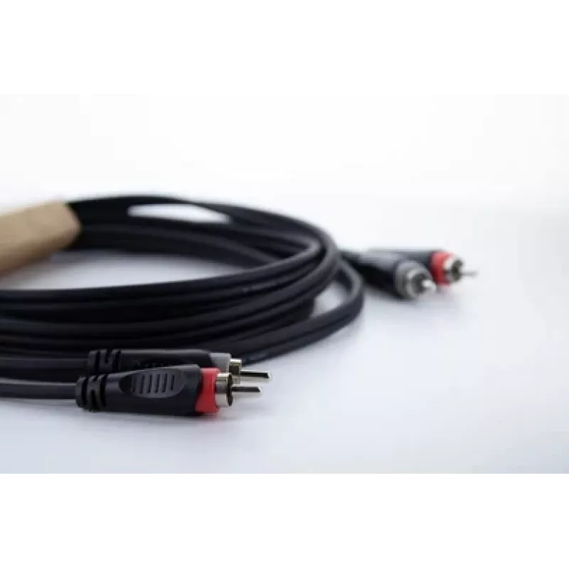 Cordial 14836 RCA audiokaapeli 2x RCA uros 2x RCA uros 1,5m musta