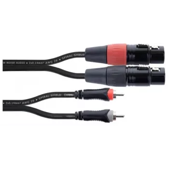 Cordial EU 3 FC XLR-RCA audiokaapeli 3 m musta 14853