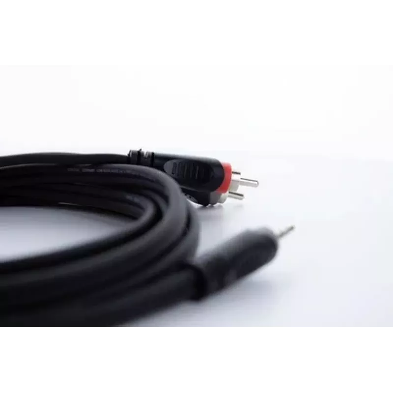 Cordial 14854 3,5mm plugi 2x RCA audio Y-adapterikaapeli 1m musta