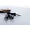 Cordial 14882 6,3 mm stereo-jakki Y-adapterikaapeli, 1x uros - 2x naaras, 0,3 m, musta PVC