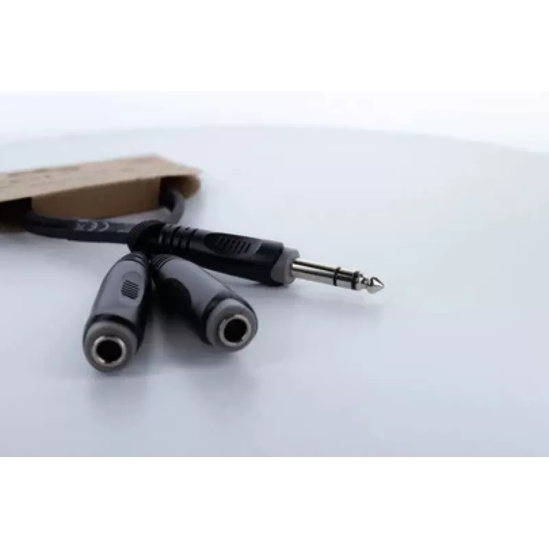 Cordial 14882 6,3 mm stereo-jakki Y-adapterikaapeli, 1x uros - 2x naaras, 0,3 m, musta PVC