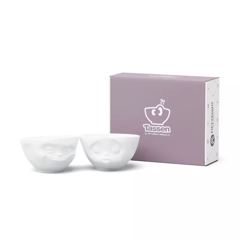 FIFTYEIGHT PRODUCTS T012201 kulhosarja 200 ml hymyilevä & suuteleva valkoinen posliini