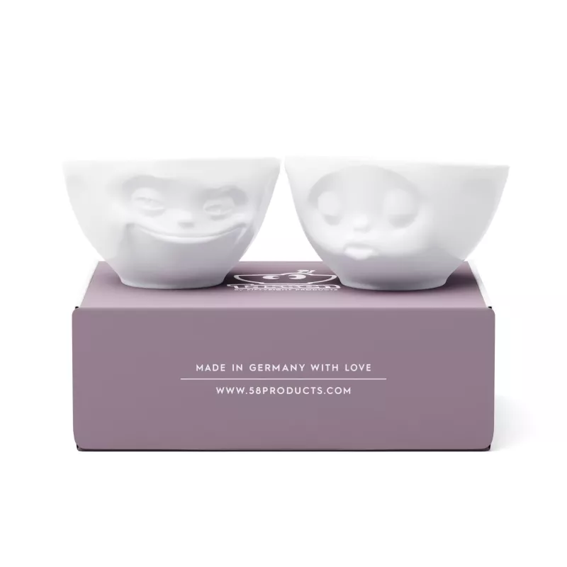 FIFTYEIGHT PRODUCTS T012201 kulhosarja 200 ml hymyilevä & suuteleva valkoinen posliini