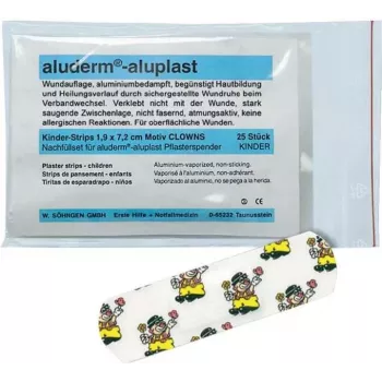 SÖHNGEN Aluderm Aluplast laastarin täyttösarja Clown-annostelijoihin, 25 kpl, ihonvärinen, hypoallergeeninen, lateksiton 1009921