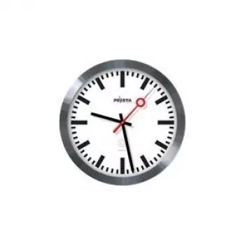PEWETA radio-ohjattu seinäkello asemakello, 30 cm, alumiini 51.020.325