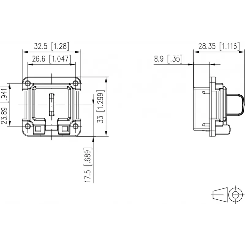 METZ CONNECT 1309413003-E asennussarja C6Amodul RJ45 Keystone -moduuleille