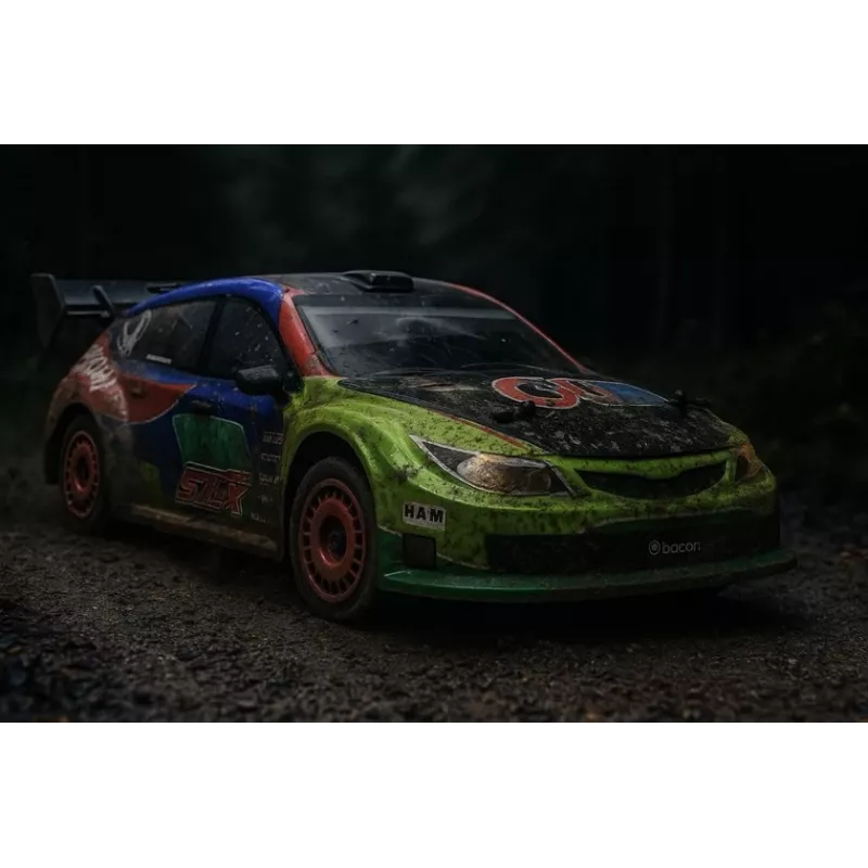 Absima 1:10 EP Rally STi-X Brushless 4WD RTR RC-auto akulla ja laturilla (12234)