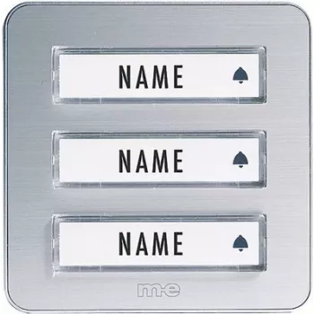 M-E MODERN-ELECTRONICS KTA-3 A/S ovikellopainike, pinta-asennus, hopea