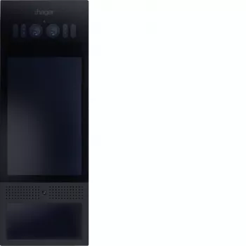 Hager RTQ541X video-ulkoasema 4,3 tuuman kosketusnäytöllä, IP, RFID & PIN, antrasiitti