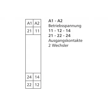 METZ CONNECT KRA-M8/21-21 tehon rele valkoinen (11061905)