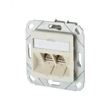 METZ CONNECT BTR E-DAT modul 8/8(8) UPk uppoasennettava datapistorasia, 2x RJ-45, CAT 6e, suojattu, helmenvalkoinen RAL 1013 1309121101-E