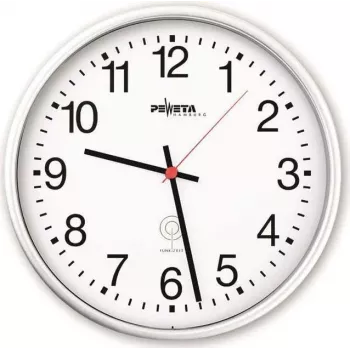 PEWETA radio-ohjattu seinäkello muovi valkoinen 30 cm (51.130.311)