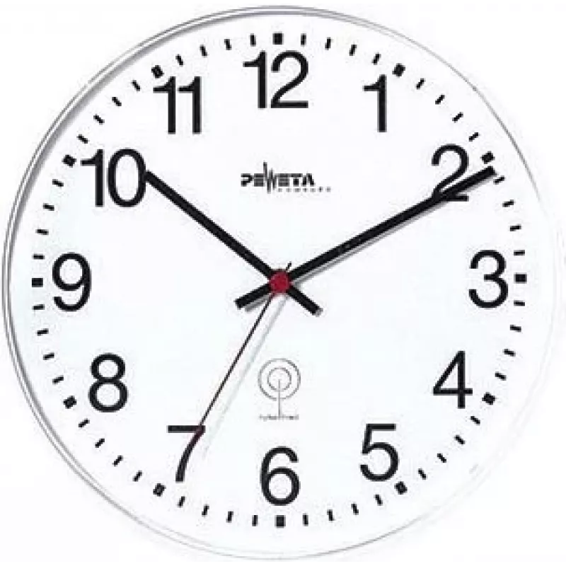 PEWETA radio-ohjattu seinäkello muovi valkoinen 30 cm (51.130.311)