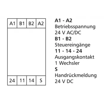 METZ CONNECT 110668132722 tehon rele valkoinen 24V DC 2PDT 8A PCB-asennus