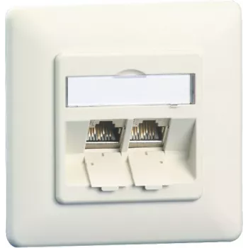METZ CONNECT E-DAT modul 8/8(8) UP uppoasennettava RJ45-liitäntärasia Cat.6A suojattu, puhtaanvalkoinen 1309121002-E-90