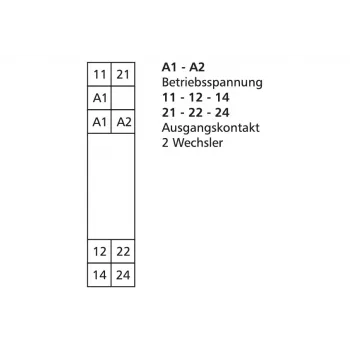 METZ CONNECT kytkentärele 24 V AC/DC KRA-F10/21-21 2W (11070213)