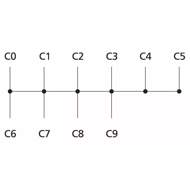 METZ CONNECT PV10 F10 tehon kytkentärele 24V DC 1 CO 10A valkoinen 110720