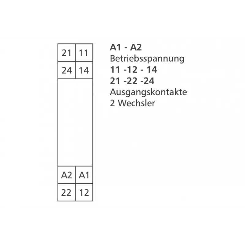 METZ CONNECT RM 21/21 230VAC liitäntärelemoduuli LED-valolla, 2 vaihtokosketinta, DIN-kisko 11050705