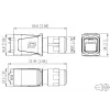 METZ BTR 14010850C0ME teollinen IP67 V14 RJ45 pistokekotelo, push-pull, tyhjä