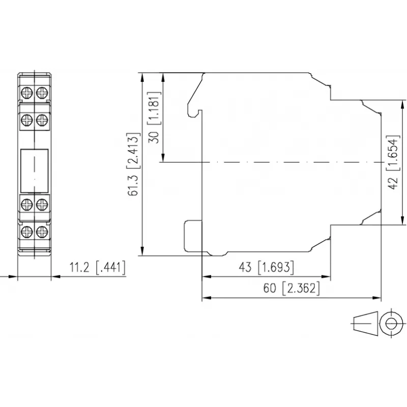 METZ CONNECT kytkentämoduuli 2-johdin KRA-M8/21-21 24DC (11061925)