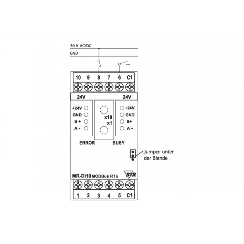 METZ Connect Modbus digitaalinen tulomoduuli 10DI 24VAC/VDC (1108311319)