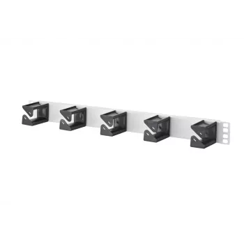 METZ CONNECT BTR kaapelinhallinta 1U rack-paneeli, 5 rengasta, musta 130894-01-03-E