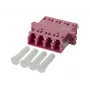 METZ BTR 15090079-I OpDAT Q-LC MM keramiikka OM4 Erika violetti quad LC-liitin