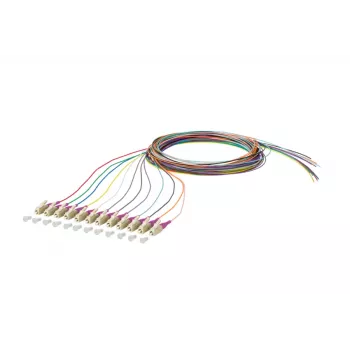 METZ CONNECT 150N1JO0020E OM4 monimuotokuituinen LWL-patch-kaapeli, 12x LC duplex, 2 m, 50 µm ydin, monivärinen