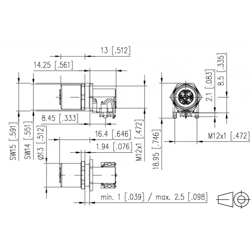 METZ Connect MMT471A315 8-napainen PCB-liitinliitin, liitin, 3,5 mm jako, ruuviliitäntä, vihreä