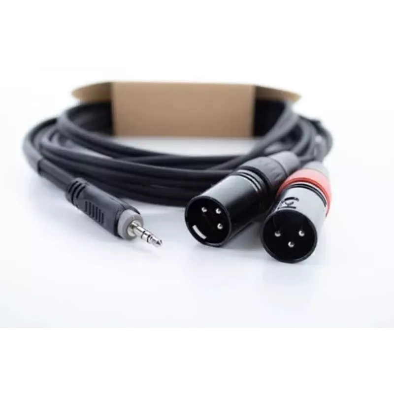 Cordial EY 1.5 WMM XLR Y-adapterikaapeli - 3,5 mm TRS - 2x XLR plugi, 1,5 m 14871