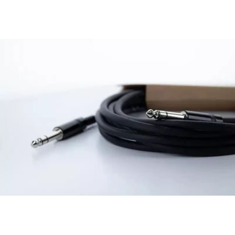 Cordial 14817 audiokaapeli 6,3 mm TRS - 6,3 mm TRS 3 m musta PVC twisted pair