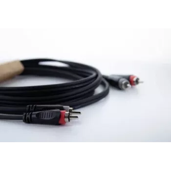 Cordial 14834 RCA audiokaapeli 2x RCA plugi - 2x RCA plugi 0,5 m musta PVC twin