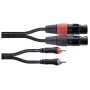 Cordial EU 1.5 FC XLR - RCA audiokaapeli 1,5 m musta 14852