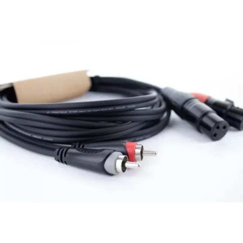 Cordial EU 1.5 FC XLR - RCA audiokaapeli 1,5 m musta 14852
