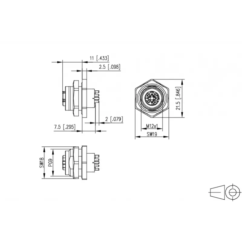 METZ Connect MMT371A115 piirilevyliitin 4-napainen 3,81 mm jako ruuviliitin vihreä