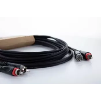 Cordial 14837 RCA audiokaapeli 2x RCA plugi - 2x RCA plugi 3 m musta PVC twin-kaapeli