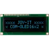 JOY-IT COM-OLED16X2 16x2 OLED -näyttömoduuli, valkoinen, I2C, SSD1306, Arduino- ja Raspberry Pi -yhteensopiva