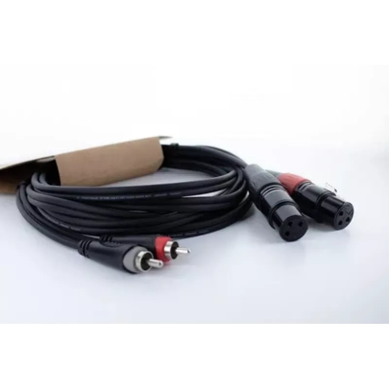 Cordial EU 1 FC XLR - RCA -liitäntäkaapeli 1 m musta (14851)