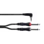 Cordial 14866 audio Y-adapterikaapeli 3,5 mm stereo 2x 6,3 mm mono 1 m musta