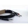 Cordial 14877 audio Y-adapterikaapeli 6,3 mm stereo-plugi 2x 6,3 mm mono-plugi 1,5 m musta PVC kaksoiskaapeli