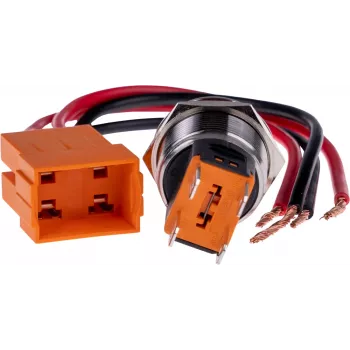 JOY-IT BUTTON22C-M-RD painokytkin 250V AC 15A SPST NO IP67 IK10 punainen