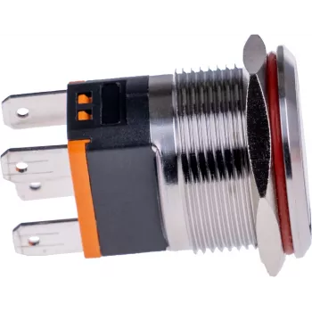JOY-IT BUTTON22C-M-RD painokytkin 250V AC 15A SPST NO IP67 IK10 punainen