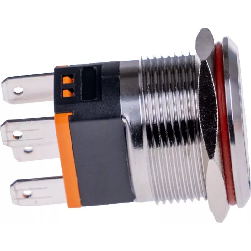 JOY-IT BUTTON22C-M-RD painokytkin 250V AC 15A SPST NO IP67 IK10 punainen