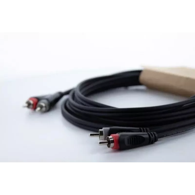 Cordial 14835 RCA-audiokaapeli 1 m musta Twin PVC
