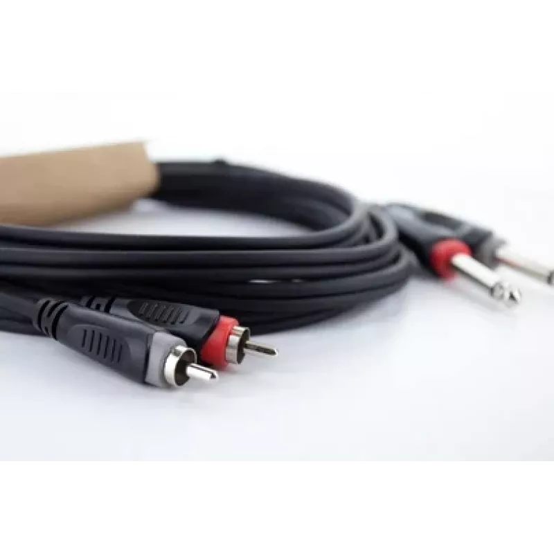 Cordial 14839 6,3 mm mono jakki - RCA -audiokaapeli 1 m musta