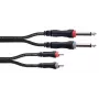 Cordial 14842 dual-mono jakki - RCA -audiokaapeli 6 m musta