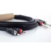 Cordial 14842 dual-mono jakki - RCA -audiokaapeli 6 m musta