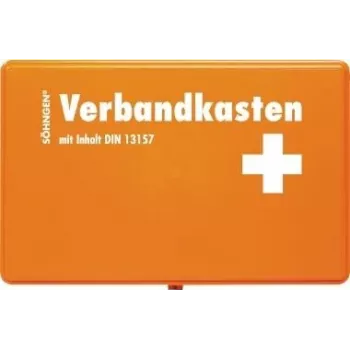 Söhngen DIN 13157 ensiapulaukku 3003045 oranssi iskunkestävä ABS seinäkiinnikkeellä