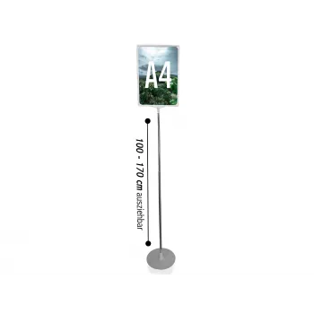 LMG PLSTA4-SI A4 hopeinen taittokehysjulisteteline