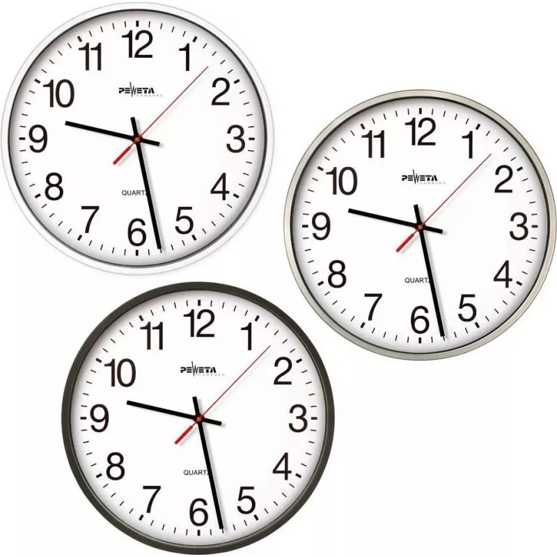 PEWETA seinäkello musta 44.130.212